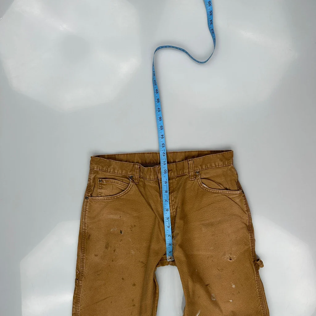 Dickies Carpenter Trousers - 32W 29L Brown Cotton - Image 4