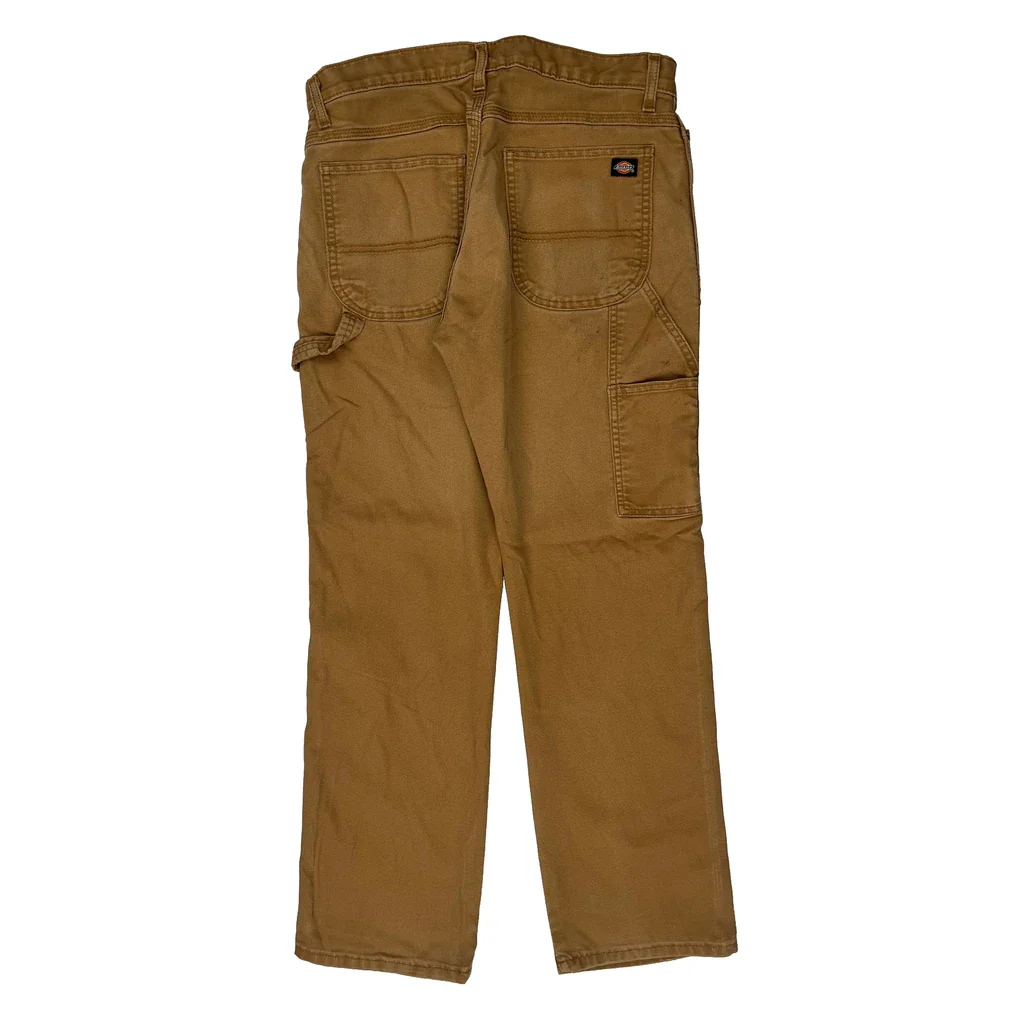 Dickies Carpenter Trousers - 32W 30L Brown Cotton
