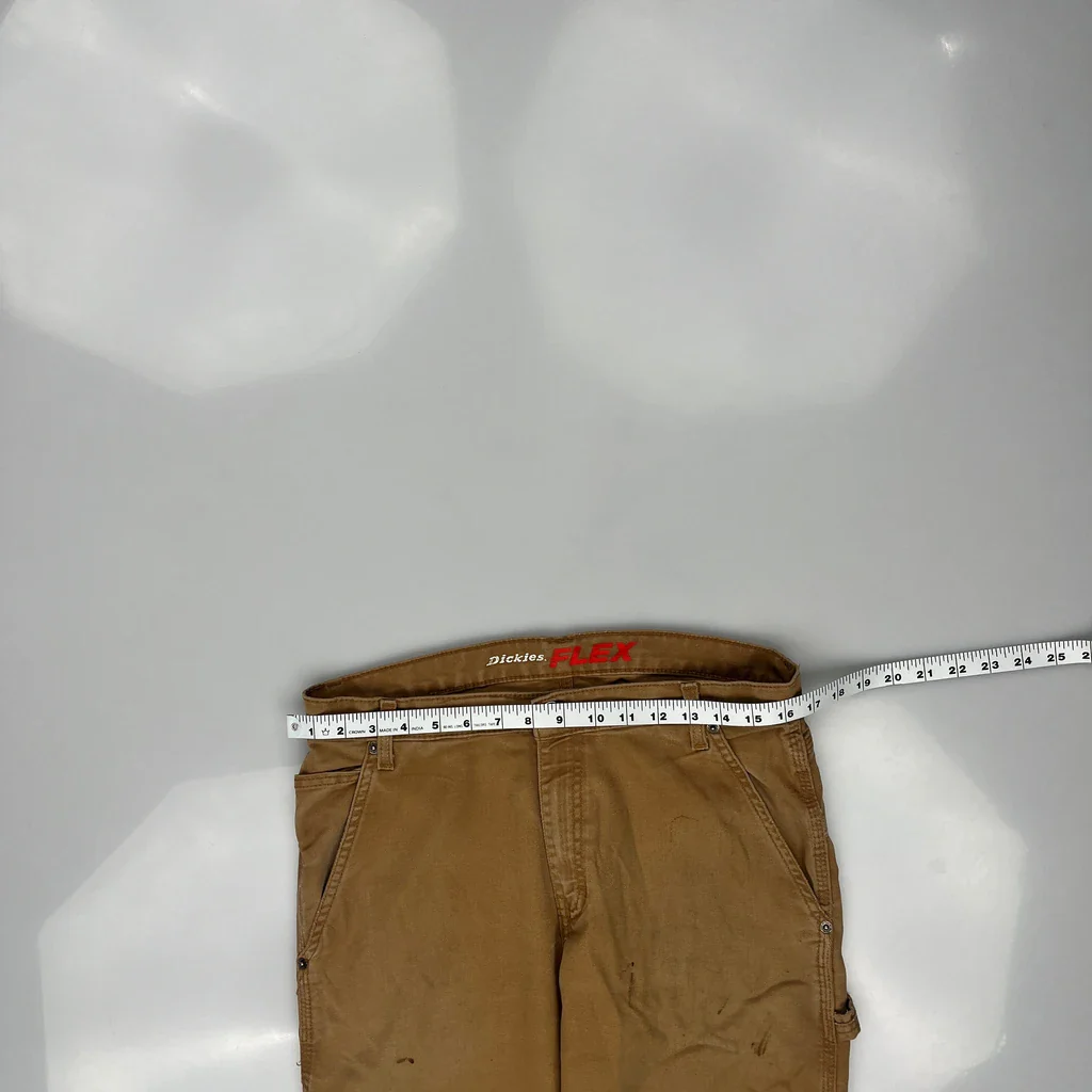 Dickies Carpenter Trousers - 32W 30L Brown Cotton - Image 3