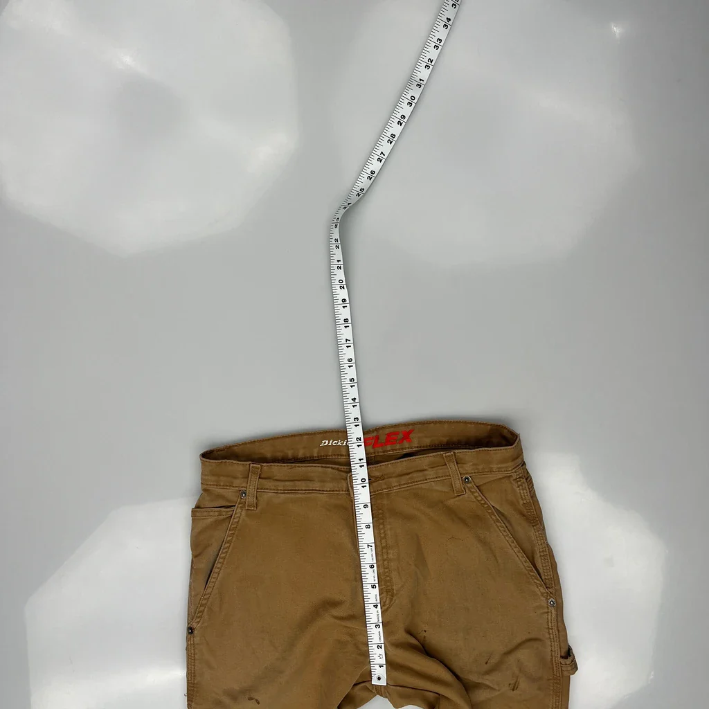 Dickies Carpenter Trousers - 32W 30L Brown Cotton - Image 4