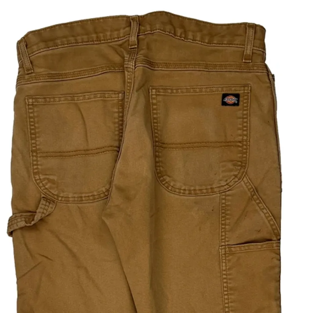 Dickies Carpenter Trousers - 32W 30L Brown Cotton - Image 6