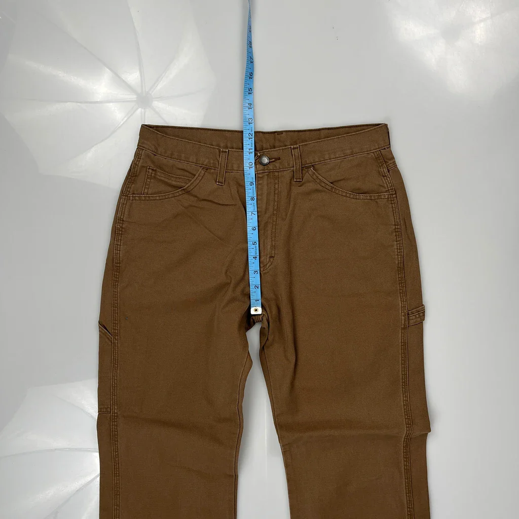 Dickies Carpenter Trousers - 33W 30L Brown Cotton - Image 4