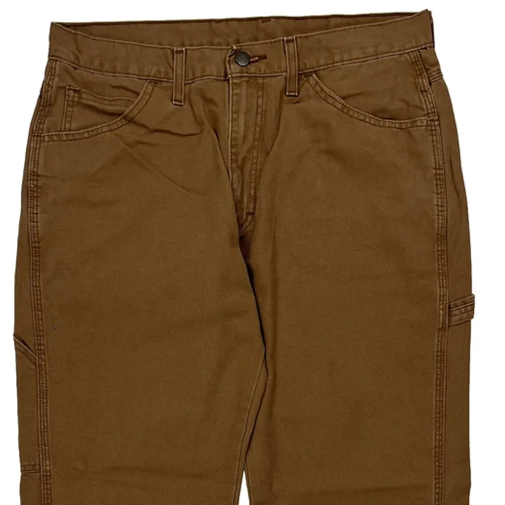Dickies Carpenter Trousers - 33W 30L Brown Cotton - Image 9