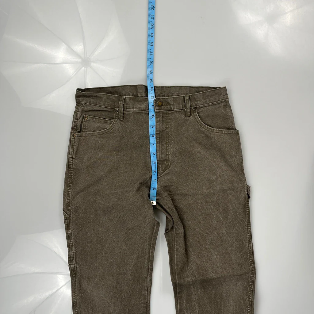 Dickies Carpenter Trousers - 33W 32L Brown Cotton - Image 4