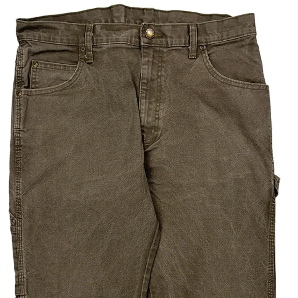 Dickies Carpenter Trousers - 33W 32L Brown Cotton - Image 9