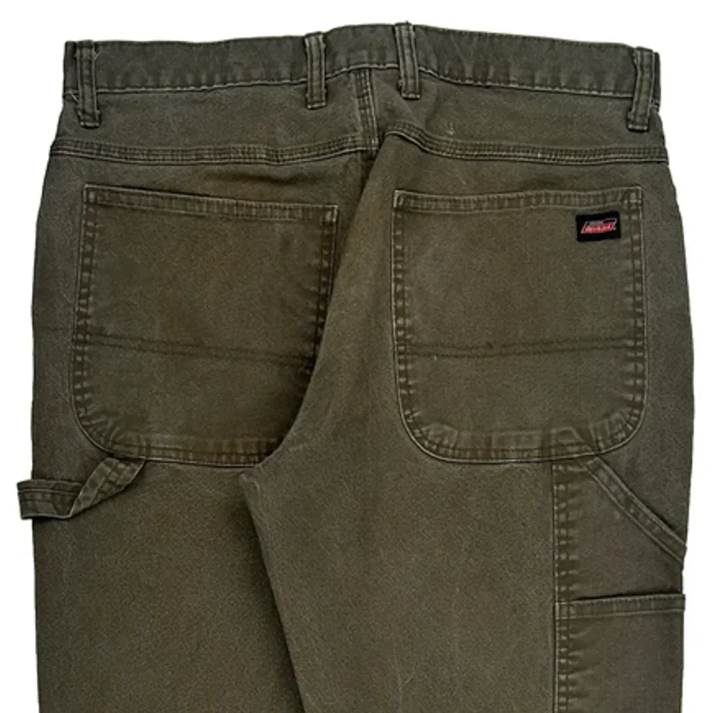 Dickies Carpenter Trousers - 33W 32L Brown Cotton - Image 8