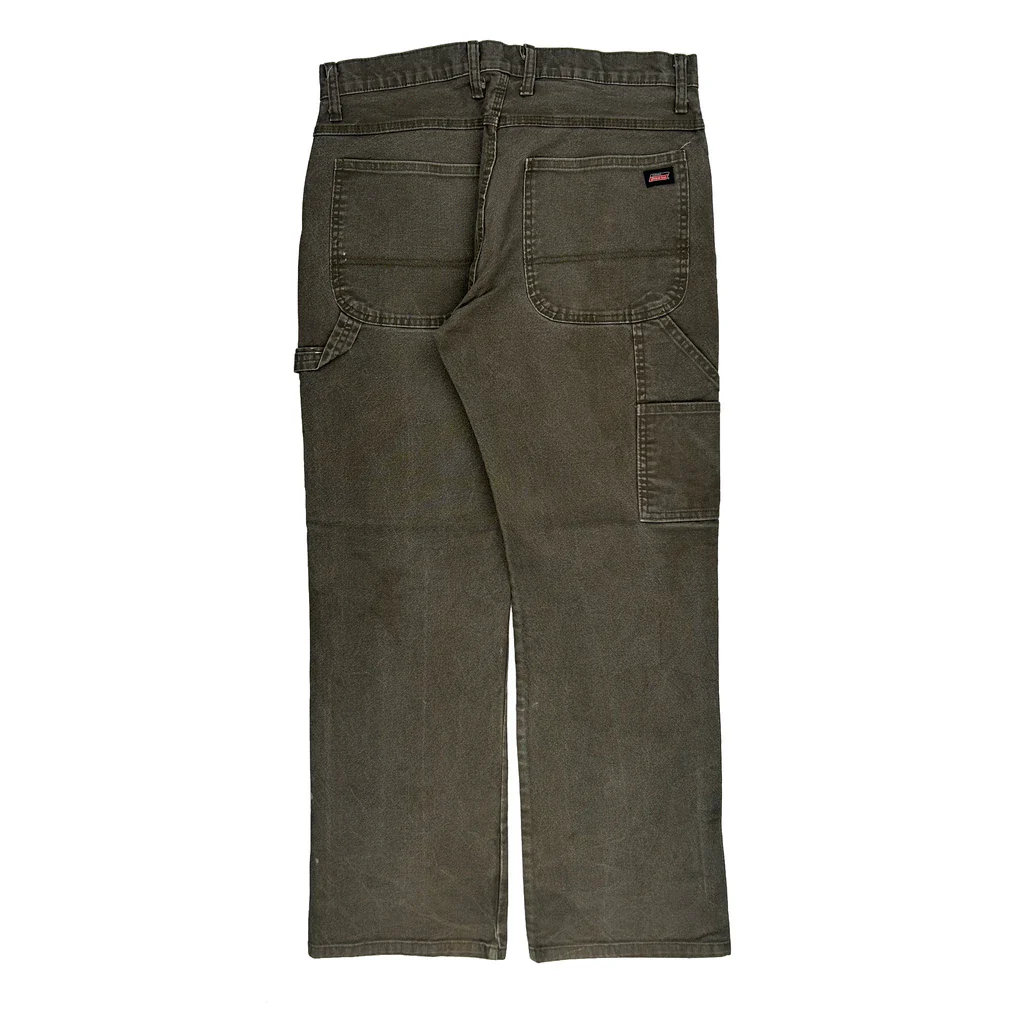 Dickies Carpenter Trousers - 33W 29L Brown Cotton