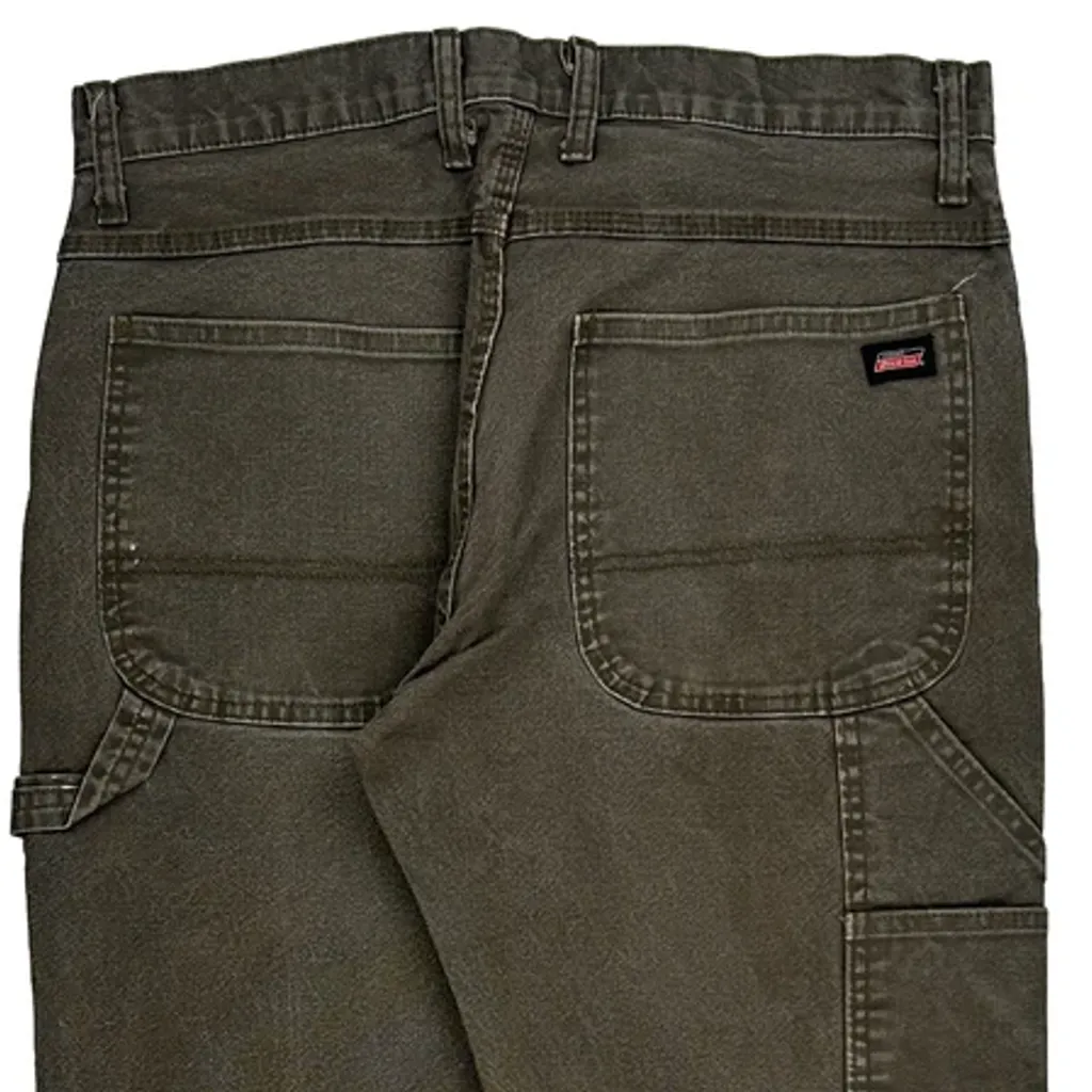 Dickies Carpenter Trousers - 33W 29L Brown Cotton - Image 7