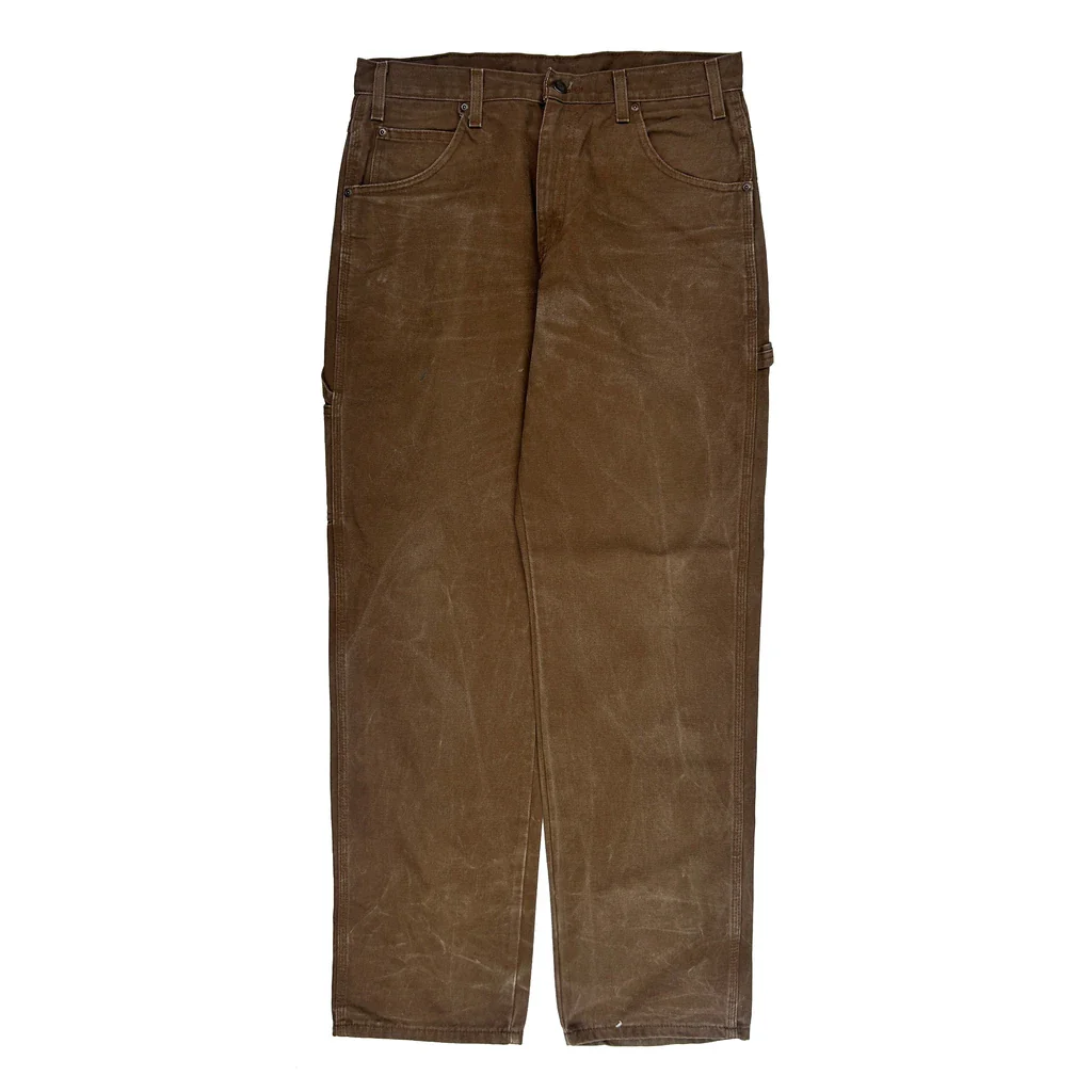 Dickies Carpenter Trousers - 33W 34L Brown Cotton - Image 2