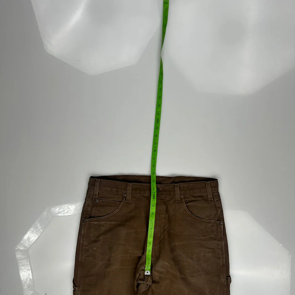 Dickies Carpenter Trousers - 33W 34L Brown Cotton - Image 4