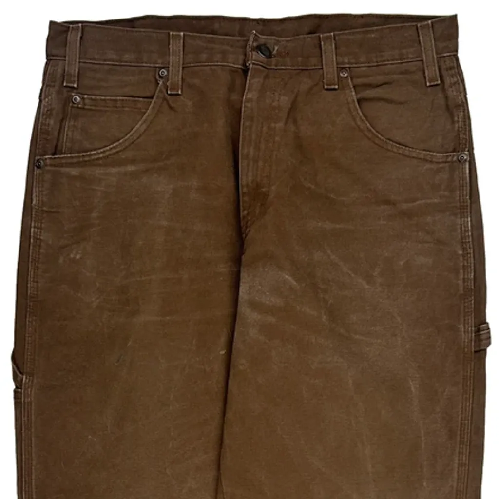 Dickies Carpenter Trousers - 33W 34L Brown Cotton - Image 9