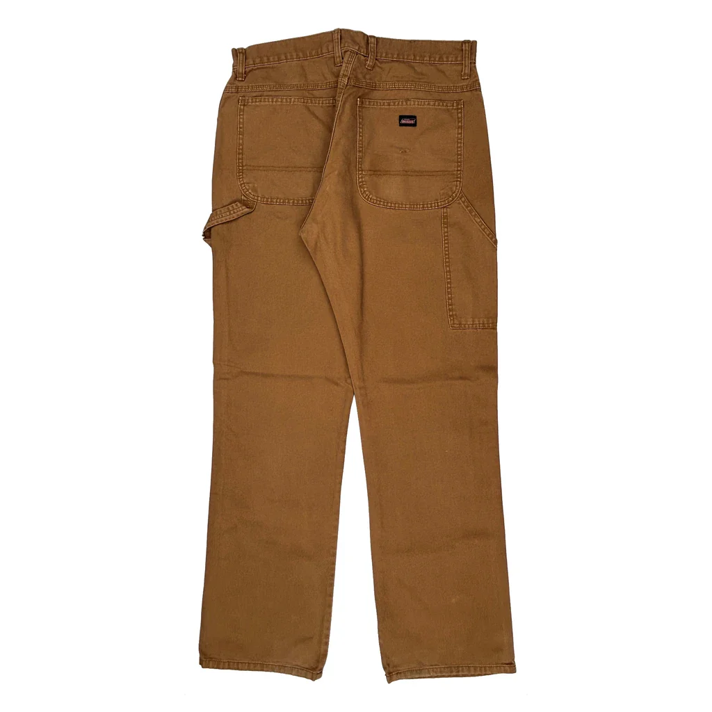 Dickies Carpenter Trousers - 33W 34L Brown Cotton