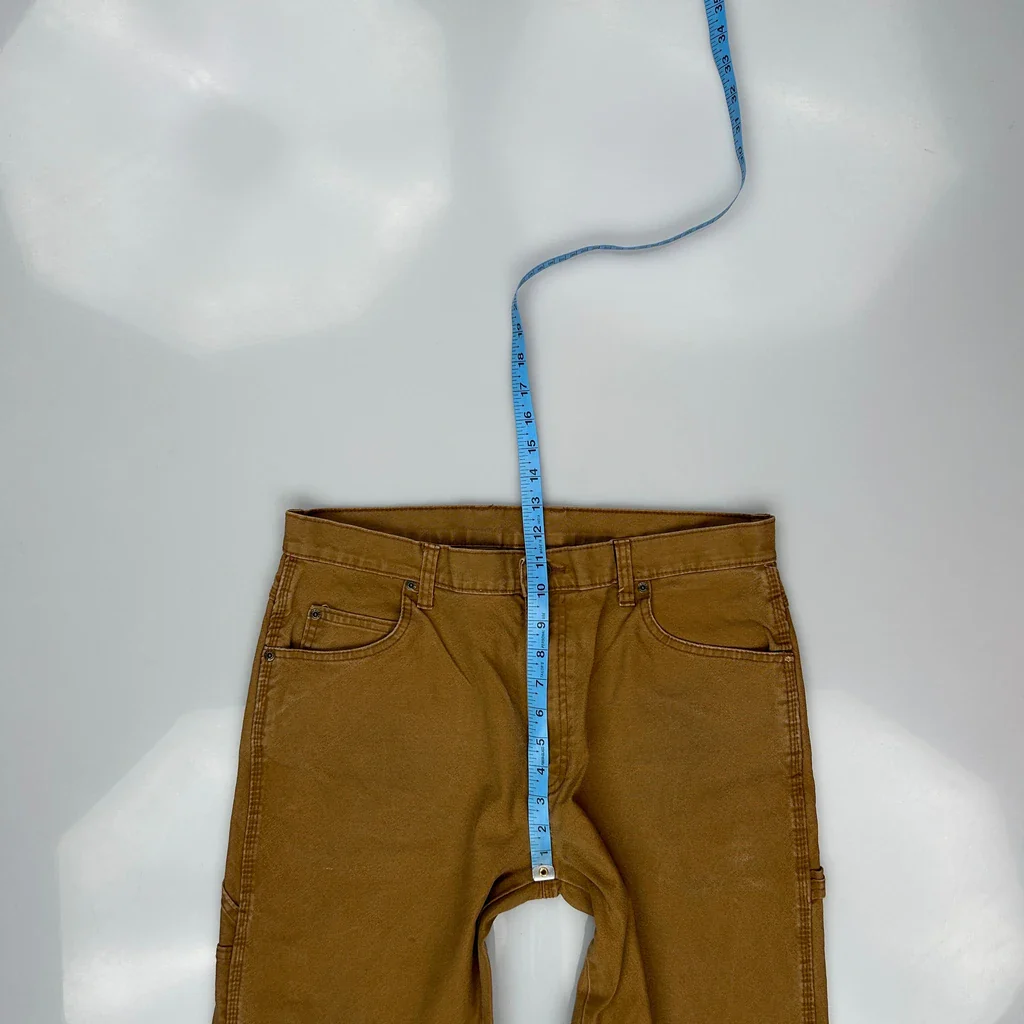 Dickies Carpenter Trousers - 33W 32L Brown Cotton - Image 4