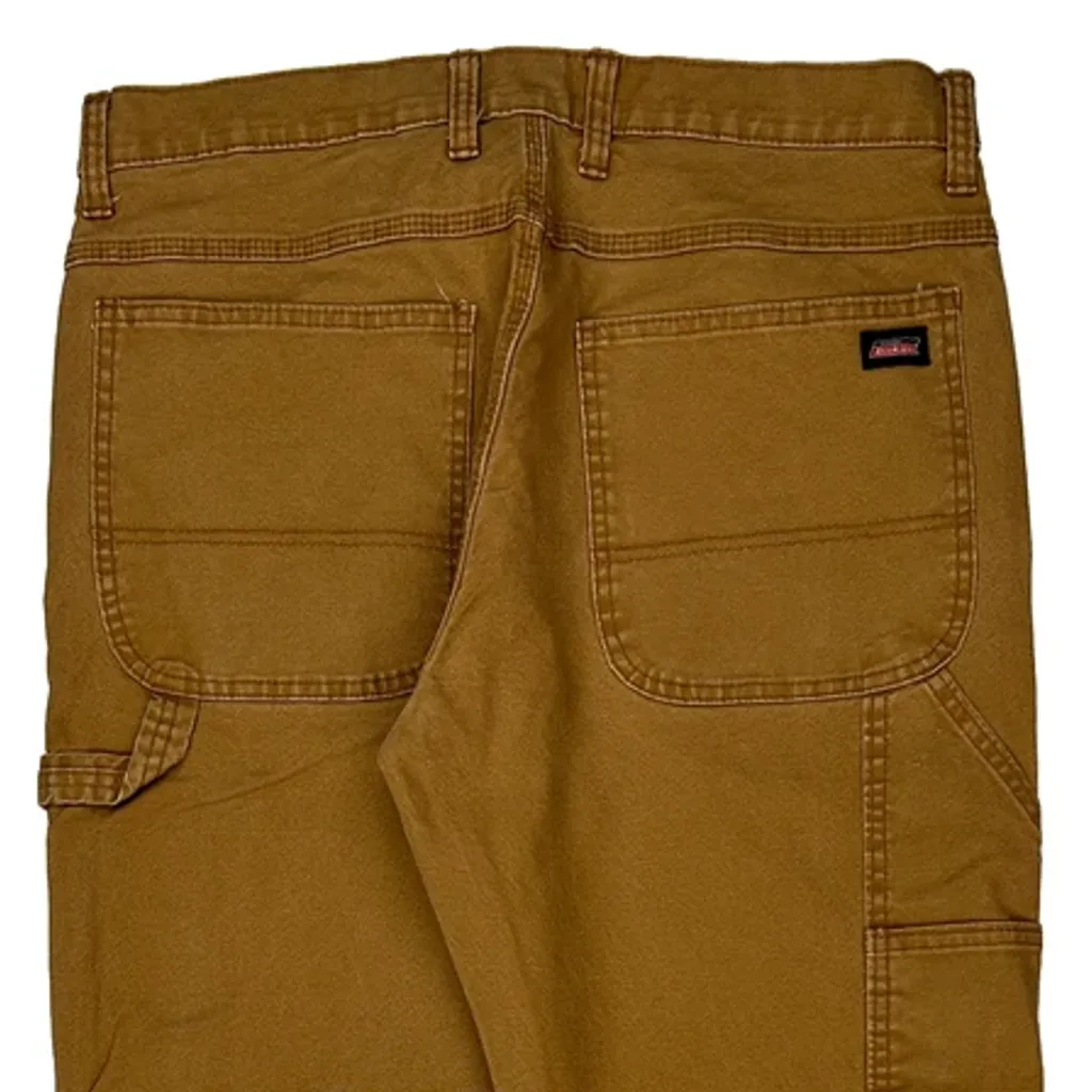 Dickies Carpenter Trousers - 33W 32L Brown Cotton - Image 7