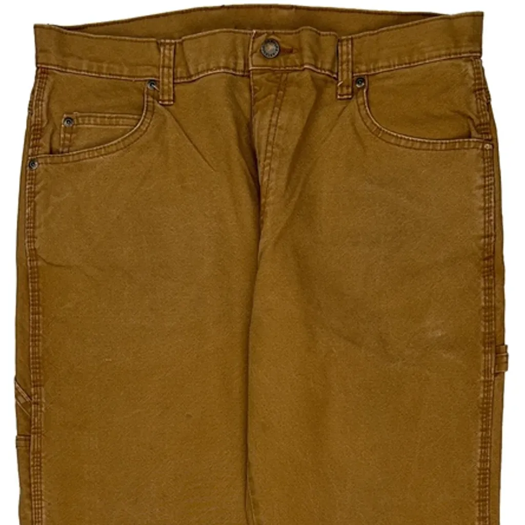 Dickies Carpenter Trousers - 33W 32L Brown Cotton - Image 8