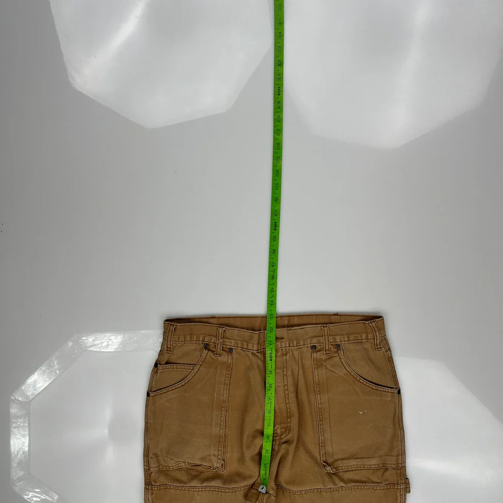Dickies Double Knee Carpenter Trousers - 33W 30L Brown Cotton - Image 4