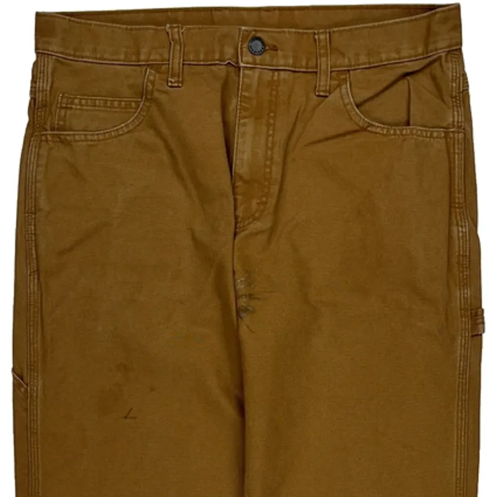 Dickies Carpenter Trousers - 33W 34L Brown Cotton - Image 9