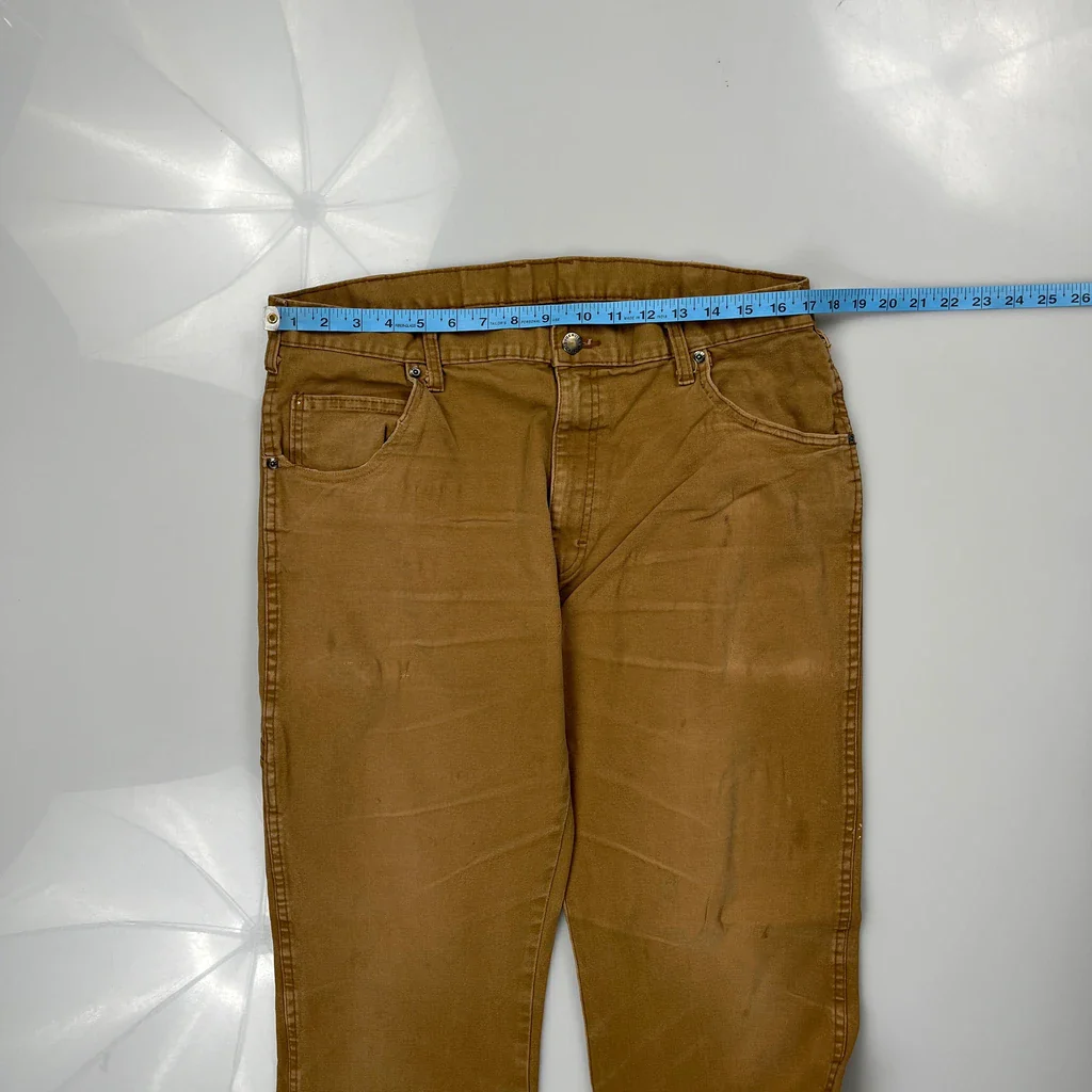 Dickies Carpenter Trousers - 34W 31L Brown Cotton - Image 3