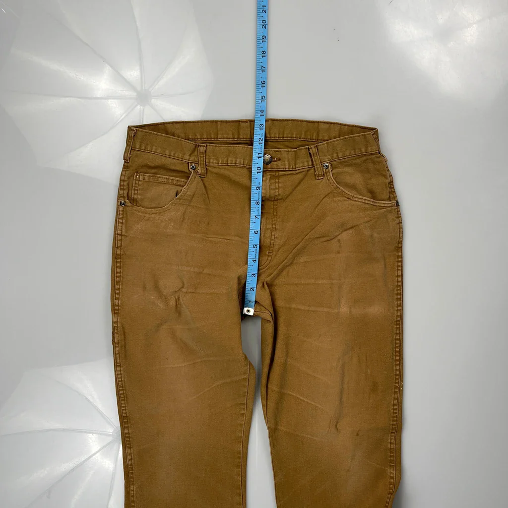 Dickies Carpenter Trousers - 34W 31L Brown Cotton - Image 4