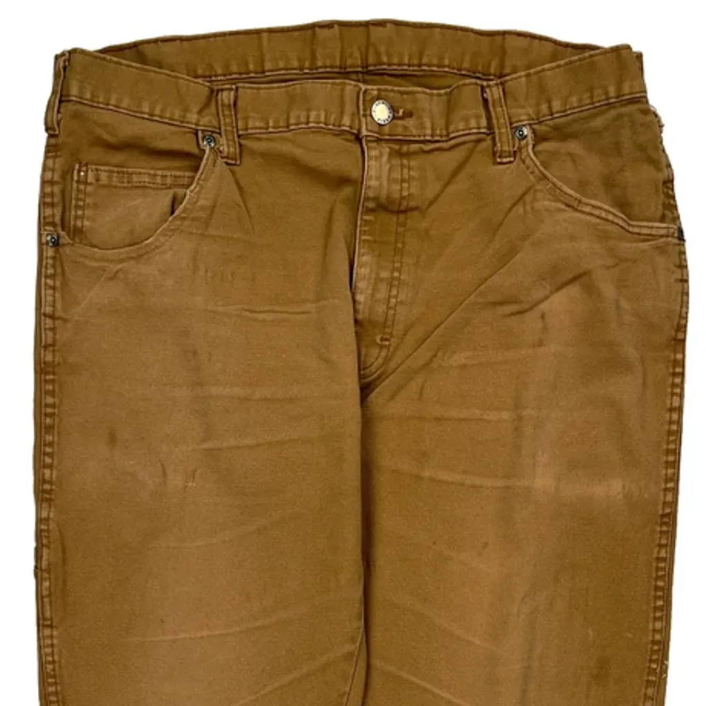 Dickies Carpenter Trousers - 34W 31L Brown Cotton - Image 9