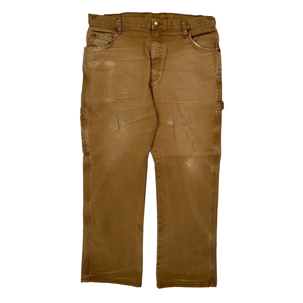 Dickies Carpenter Trousers - 34W 29L Brown Cotton - Image 2
