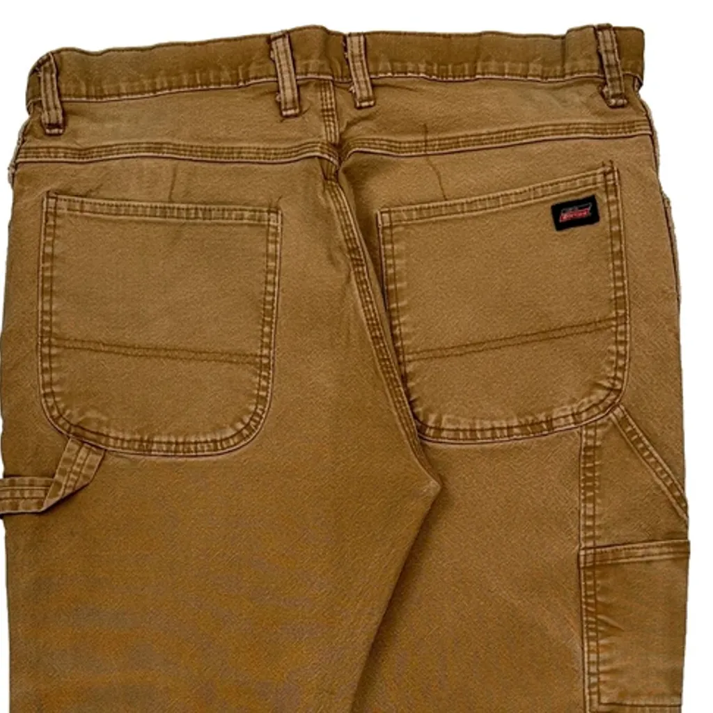 Dickies Carpenter Trousers - 34W 29L Brown Cotton - Image 6