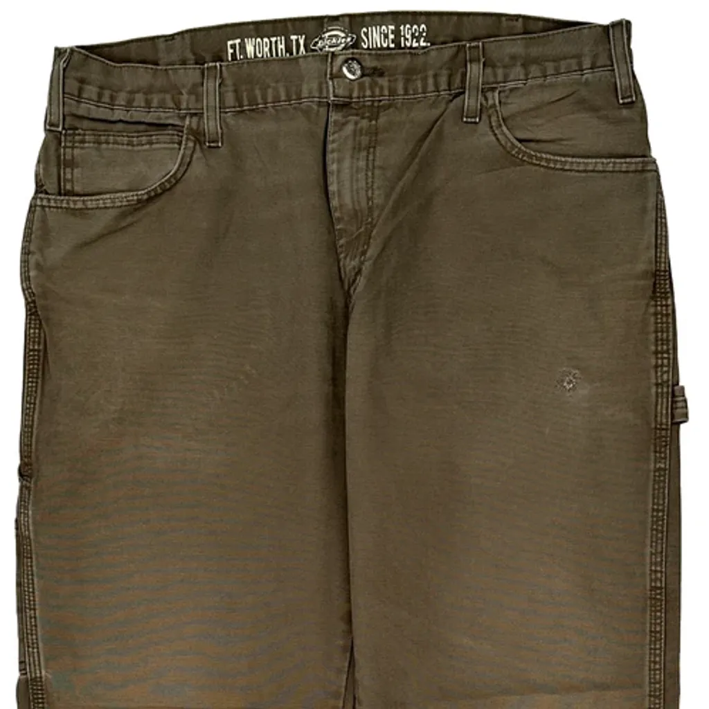 Dickies Carpenter Trousers - 34W 30L Brown Cotton - Image 10
