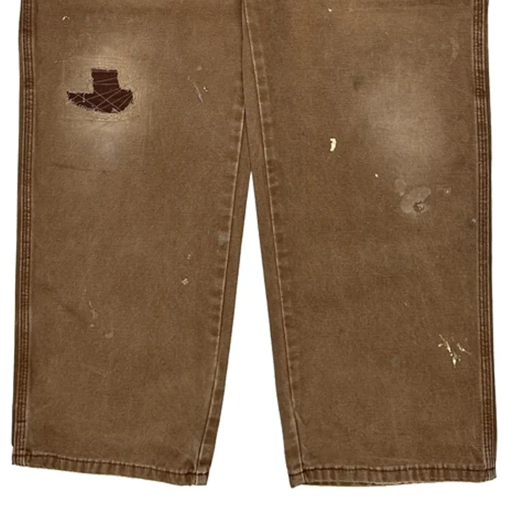 Dickies Carpenter Trousers - 34W 32L Brown Cotton - Image 11