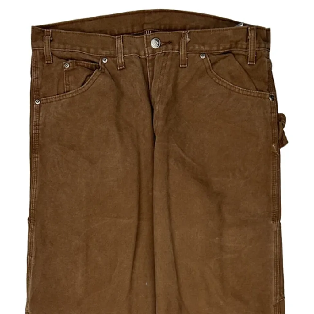 Dickies Carpenter Trousers - 34W 34L Brown Cotton - Image 10