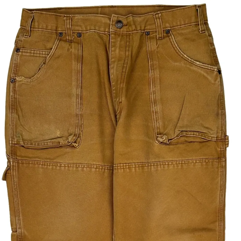 Dickies Double Knee Carpenter Trousers - 34W 29L Brown Cotton - Image 10