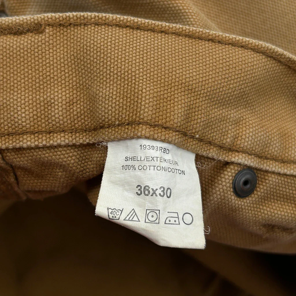 Dickies Double Knee Carpenter Trousers - 34W 29L Brown Cotton - Image 6