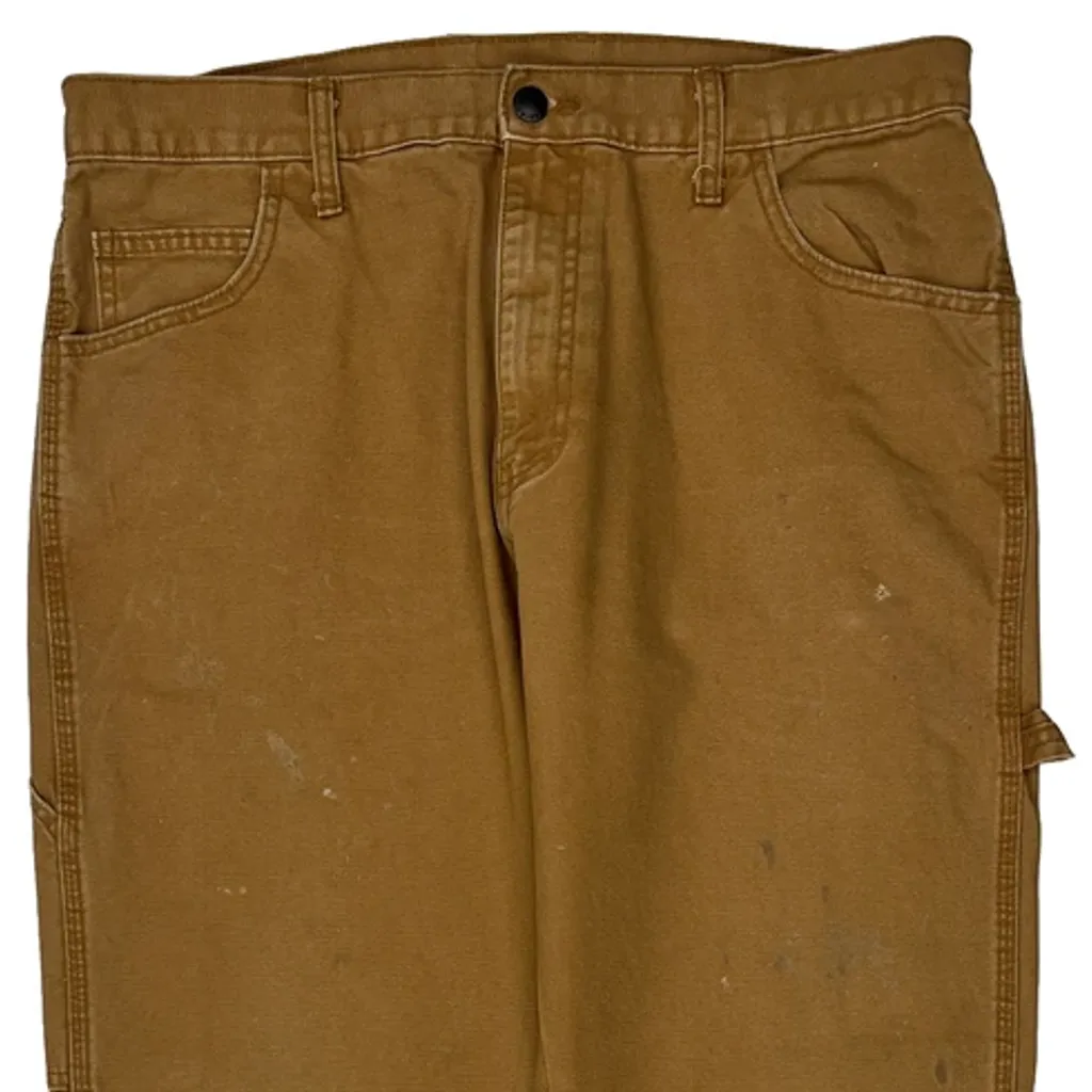 Dickies Carpenter Trousers - 34W 30L Brown Cotton - Image 10