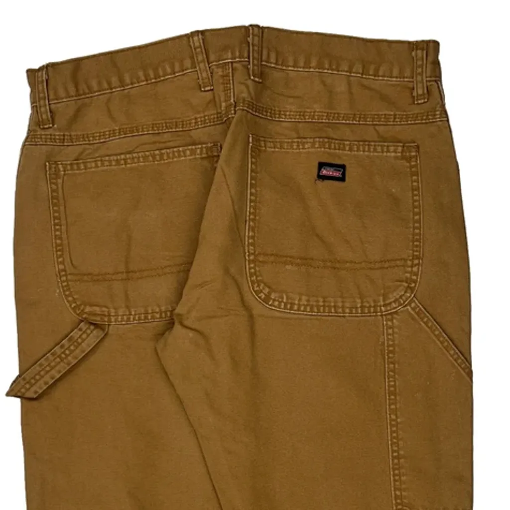 Dickies Carpenter Trousers - 34W 30L Brown Cotton - Image 8