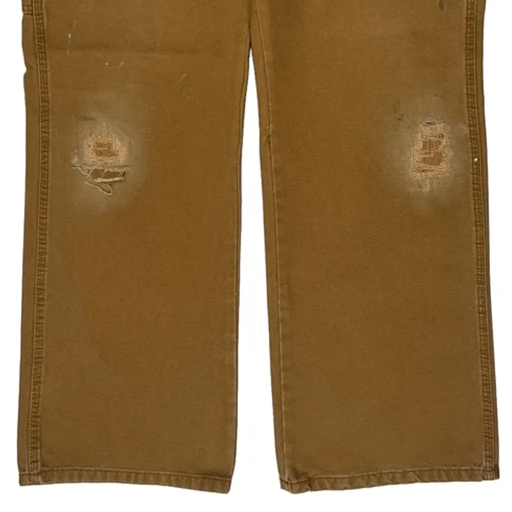 Dickies Carpenter Trousers - 34W 30L Brown Cotton - Image 9