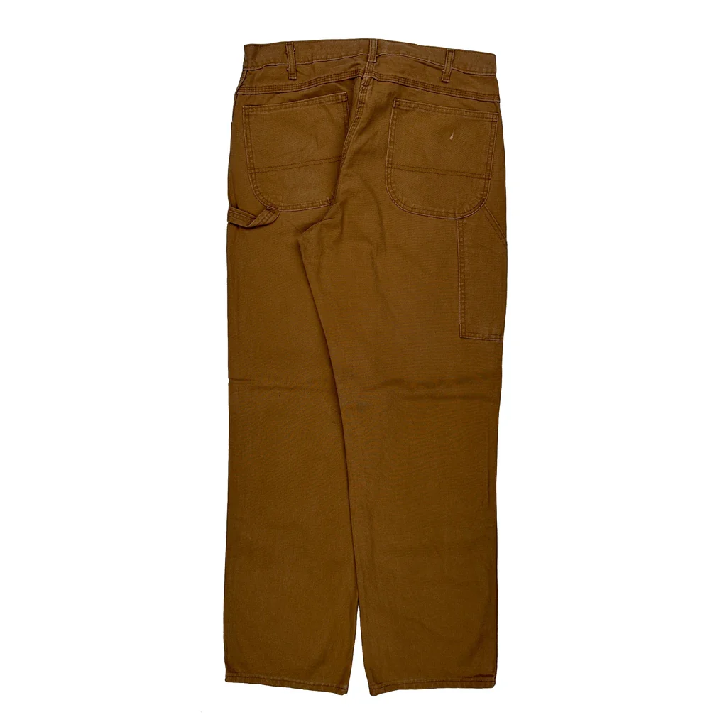 Dickies Carpenter Trousers - 34W 34L Brown Cotton