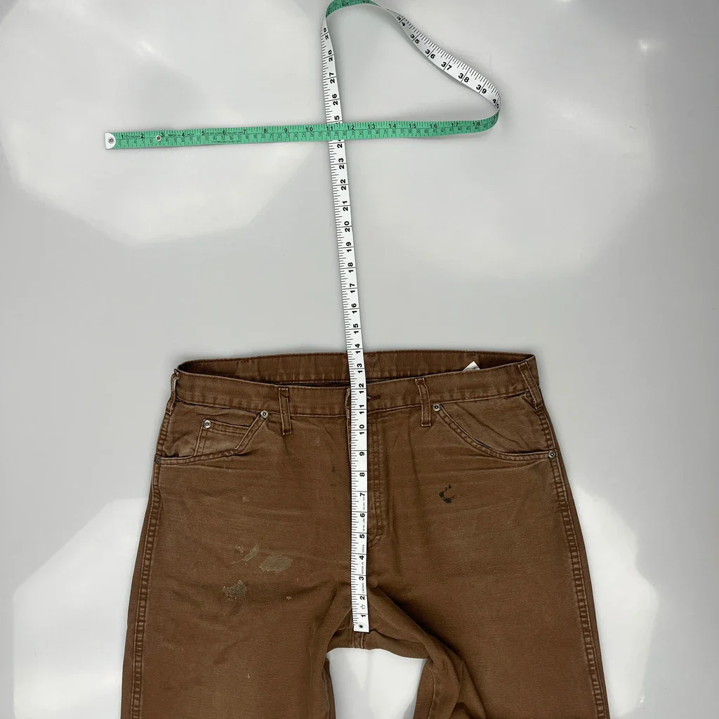 Dickies Carpenter Trousers - 35W 31L Brown Cotton - Image 4
