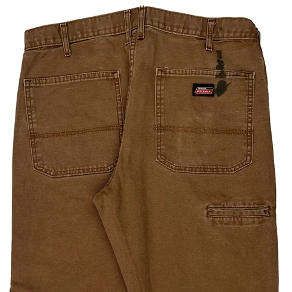 Dickies Carpenter Trousers - 35W 31L Brown Cotton - Image 9