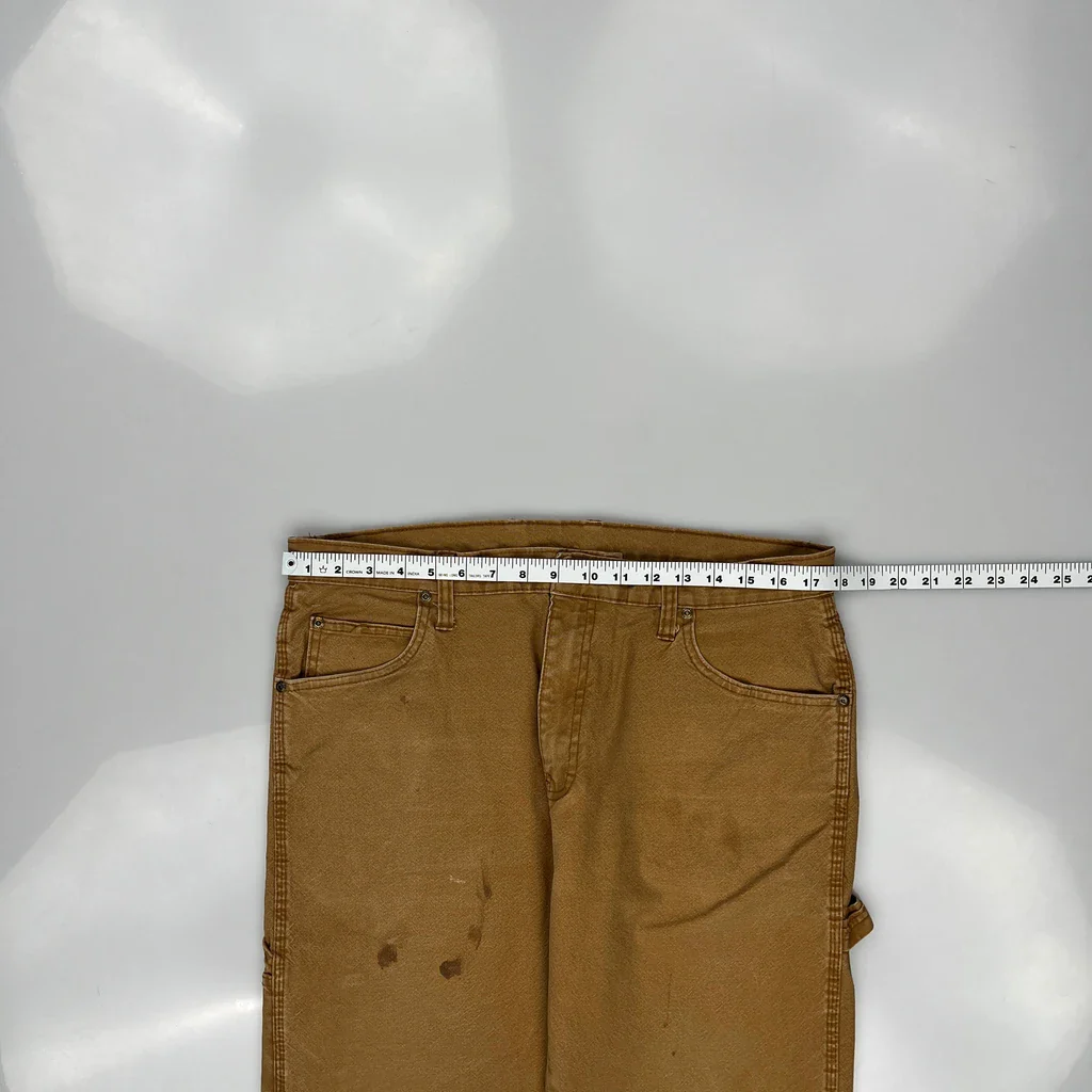 Dickies Carpenter Trousers - 35W 31L Brown Cotton - Image 3