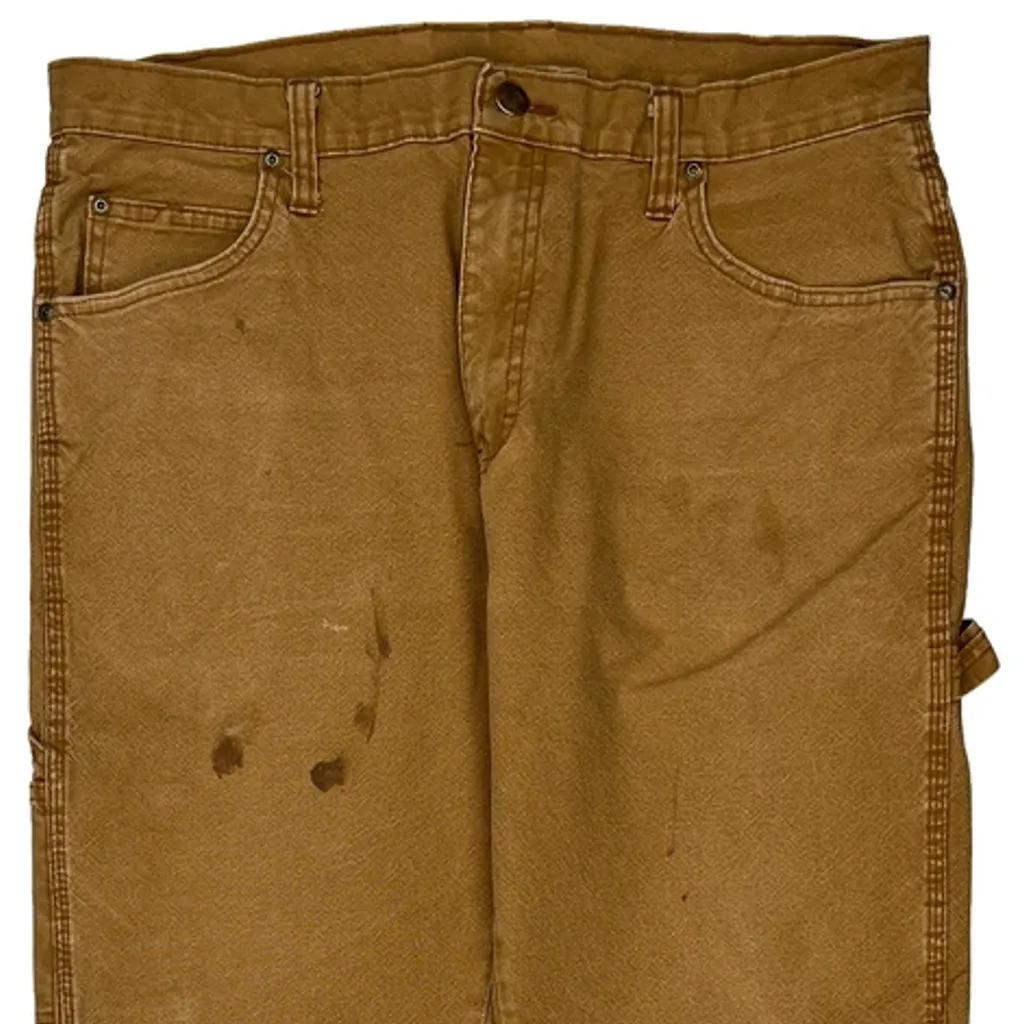 Dickies Carpenter Trousers - 35W 31L Brown Cotton - Image 8