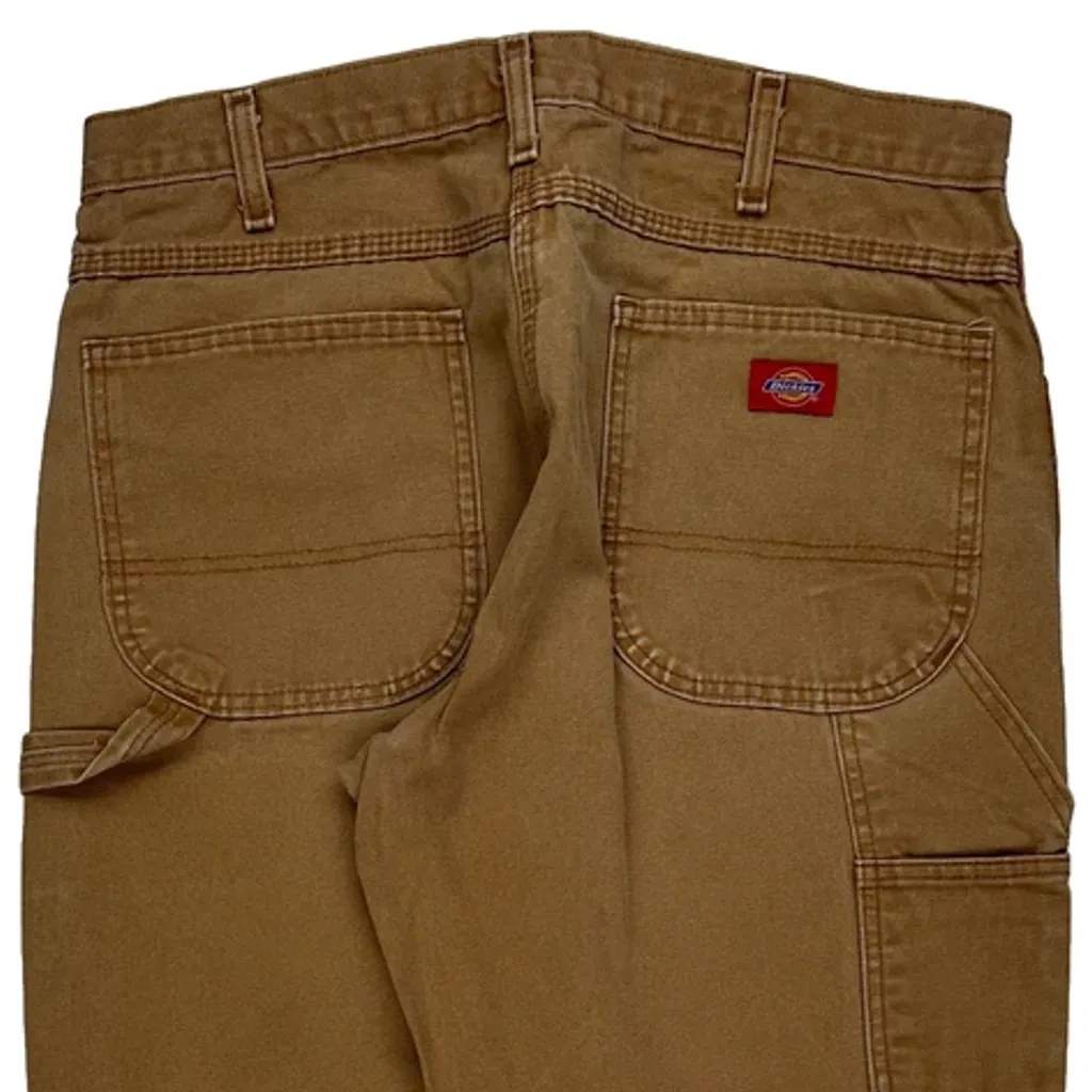 Dickies Carpenter Trousers - 35W 29L Brown Cotton - Image 8