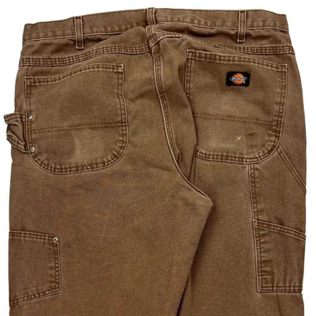 Dickies Carpenter Trousers - 36W 33L Brown Cotton - Image 8