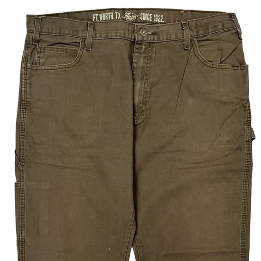 Dickies Carpenter Trousers - 36W 32L Brown Cotton - Image 10