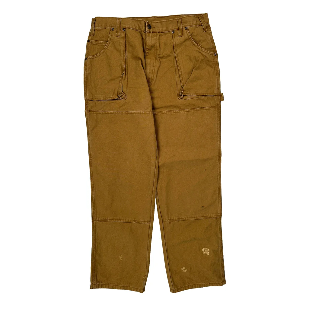 Dickies Carpenter Trousers - 36W 32L Brown Cotton - Image 2