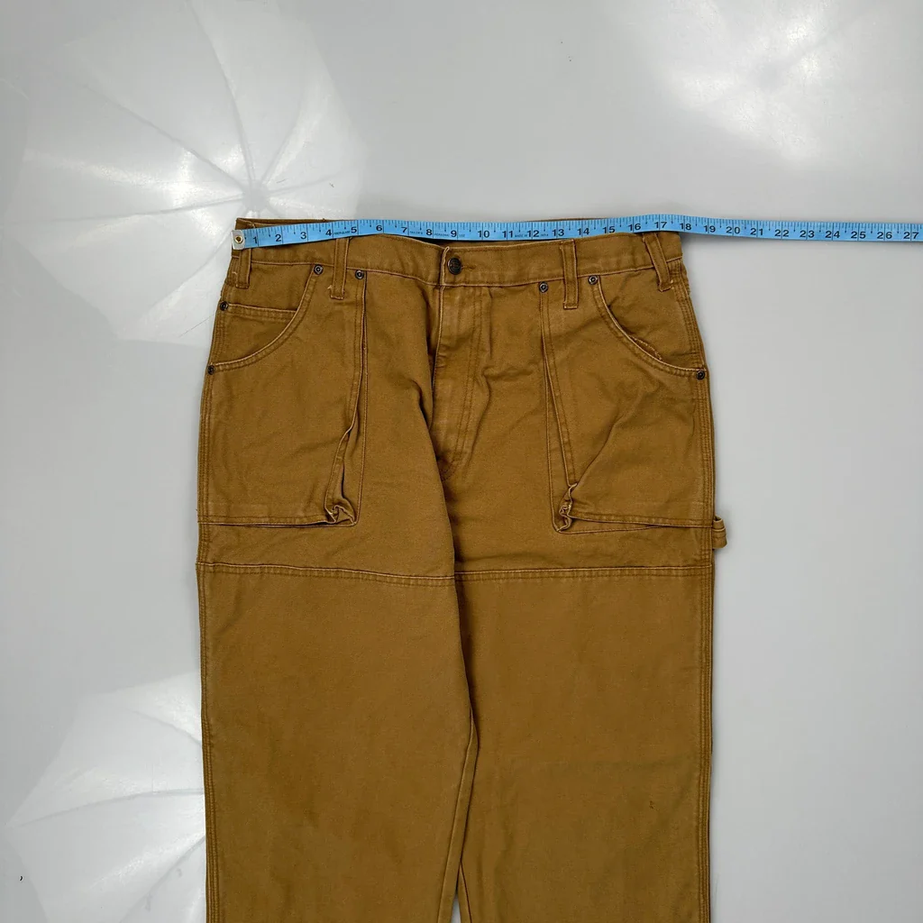 Dickies Carpenter Trousers - 36W 32L Brown Cotton - Image 3