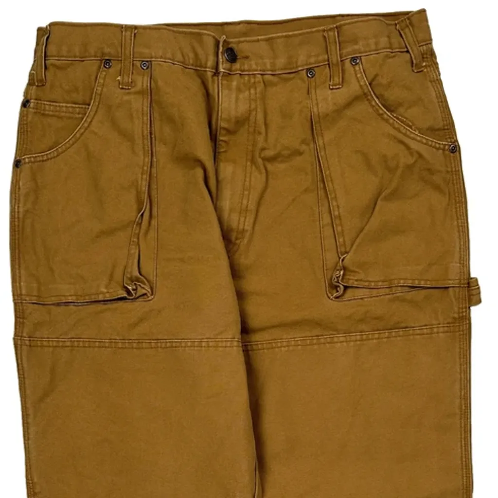 Dickies Carpenter Trousers - 36W 32L Brown Cotton - Image 9