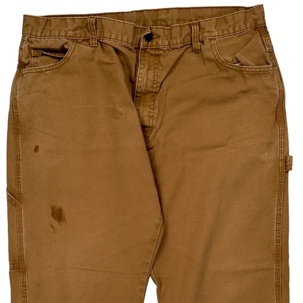 Dickies Carpenter Trousers - 36W 27L Brown Cotton - Image 9