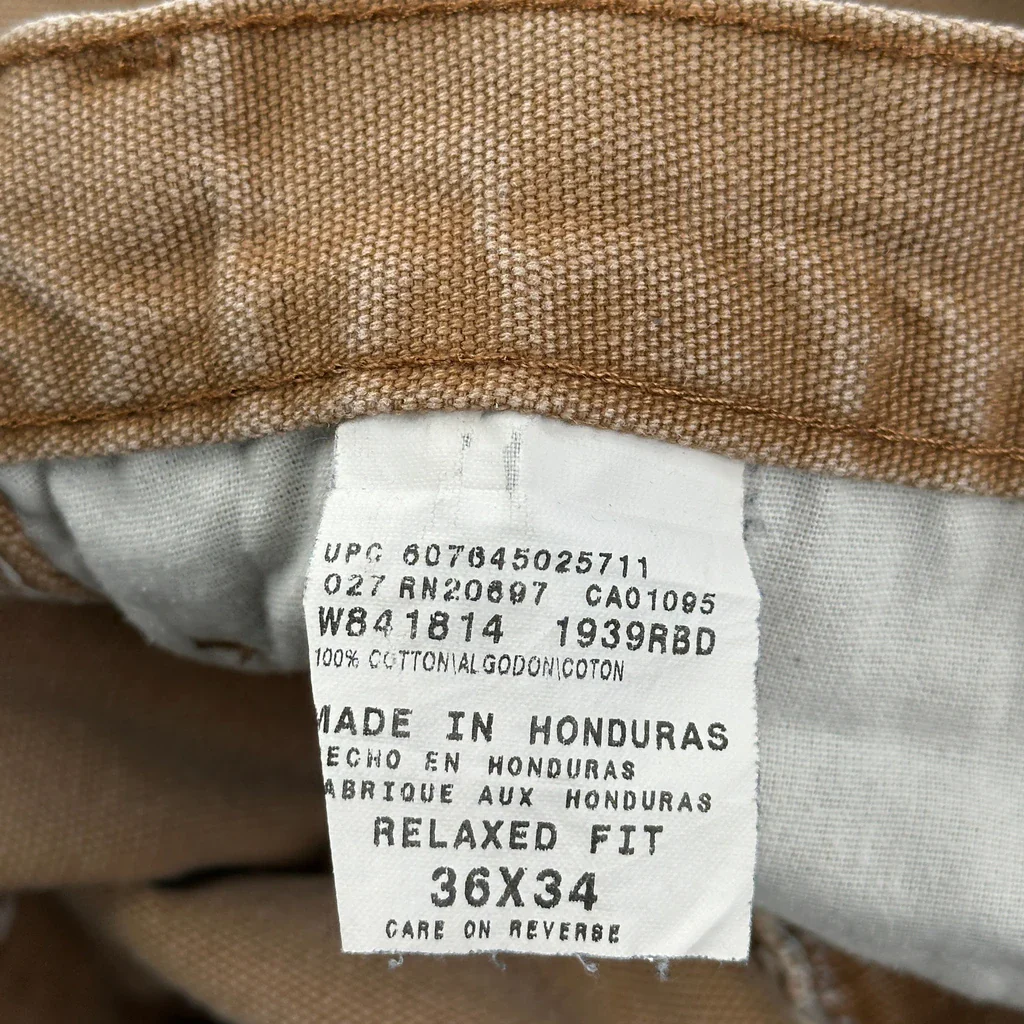 Dickies Double Knee Carpenter Trousers - 36W 32L Brown Cotton - Image 6
