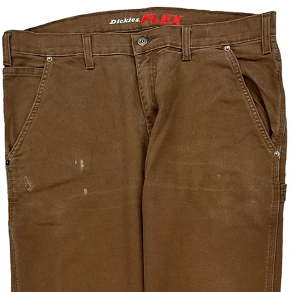 Dickies Carpenter Trousers - 36W 34L Brown Cotton Blend - Image 12