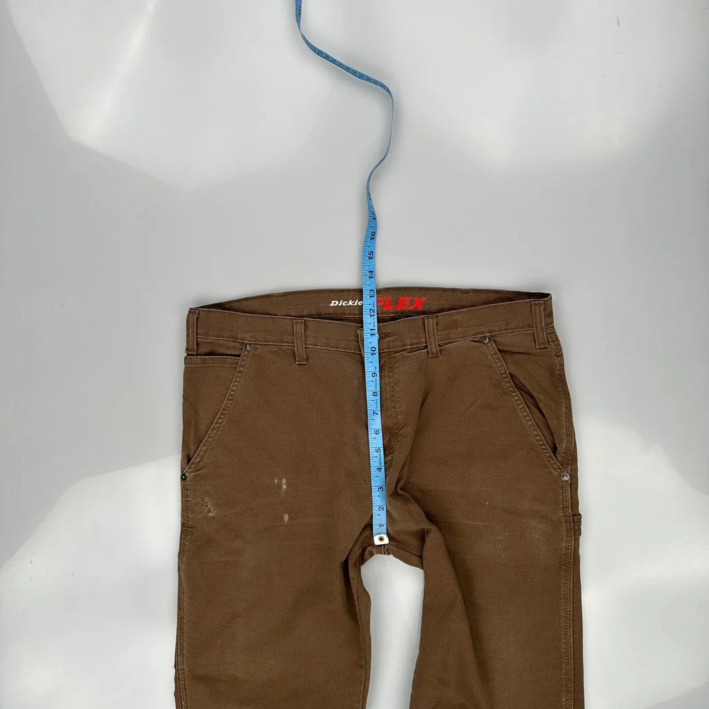 Dickies Carpenter Trousers - 36W 34L Brown Cotton Blend - Image 4