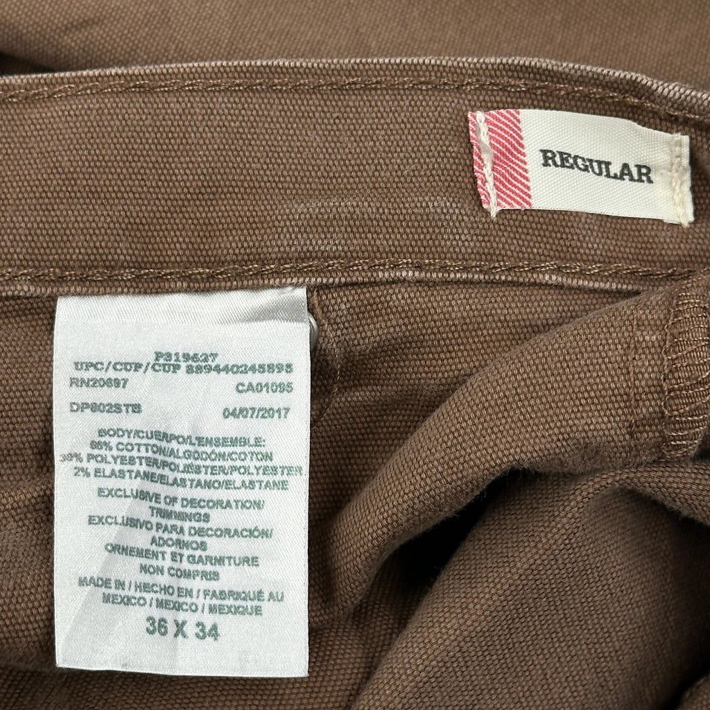 Dickies Carpenter Trousers - 36W 34L Brown Cotton Blend - Image 7